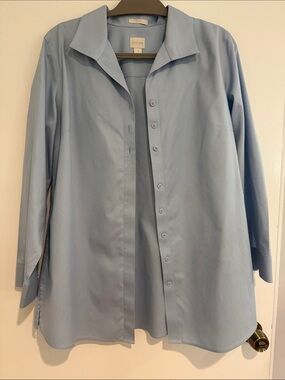 Chico's Light Blue Button-Front Women's Shirt